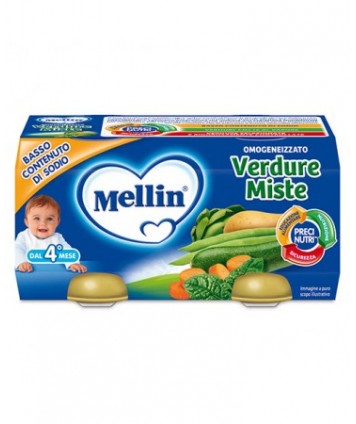 MELLIN OMOGENEIZZATO VERDURE MISTE 2X80G